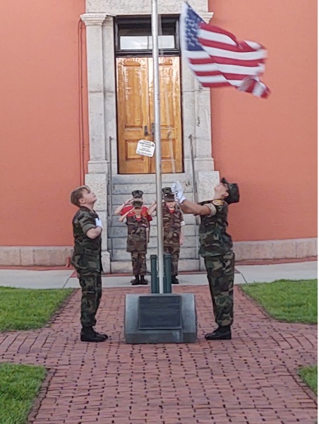 Volusia Young Marines Raise Ponce Inlet Lighthouse Flag on Flag Day