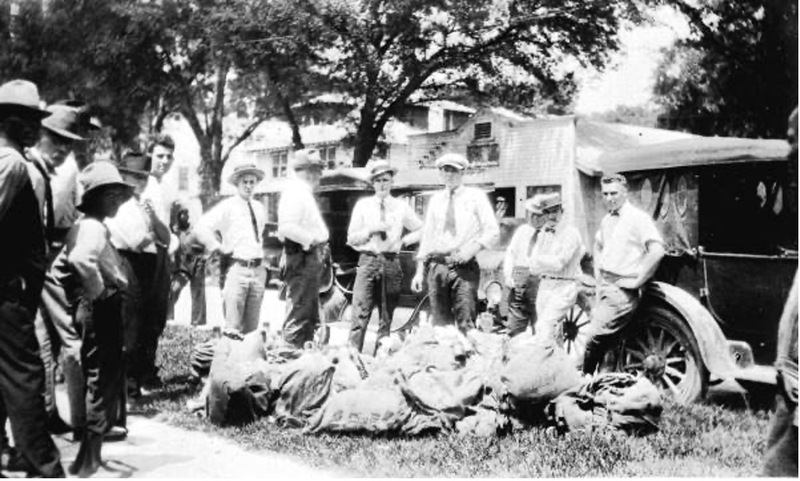 Lawmen with confiscated alcohol%u2013 Volusia County, Florida c.1920